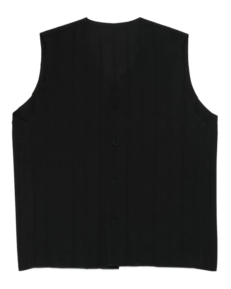 Issey Miyake Edge Ensemble Weste - Schwarz Schwarz