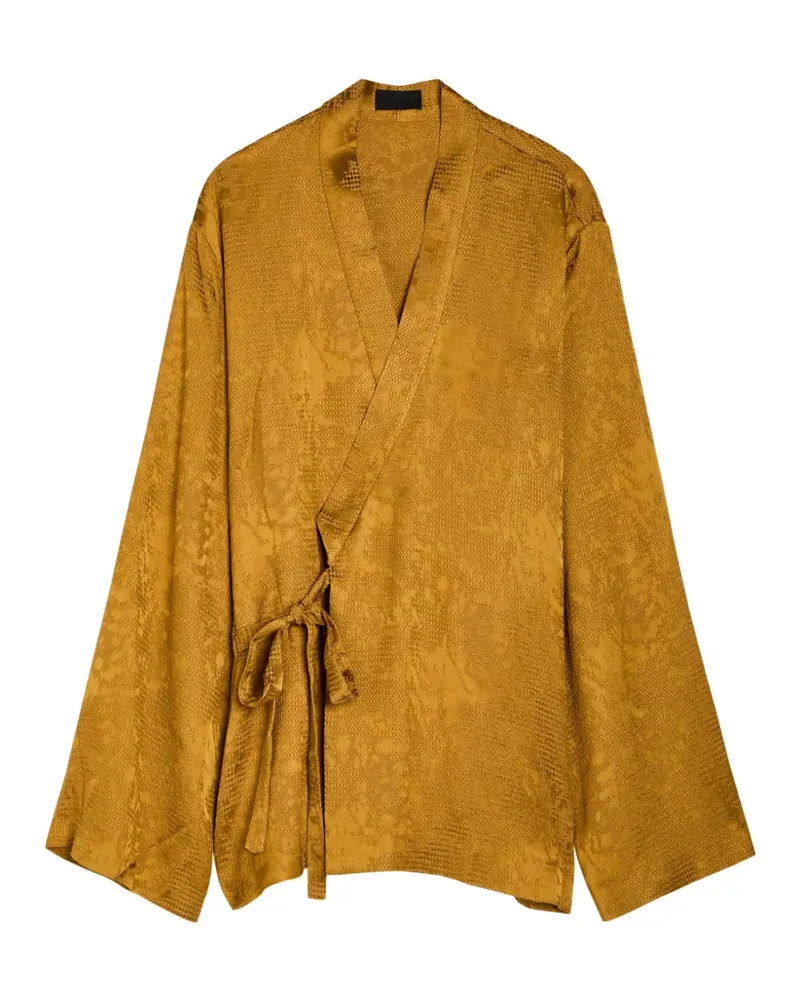 Delos Tao jacquard wrap jacket - Gold Gold