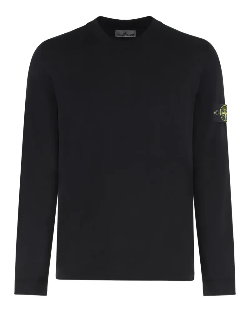 Stone Island logo-patch sweater - Schwarz Schwarz