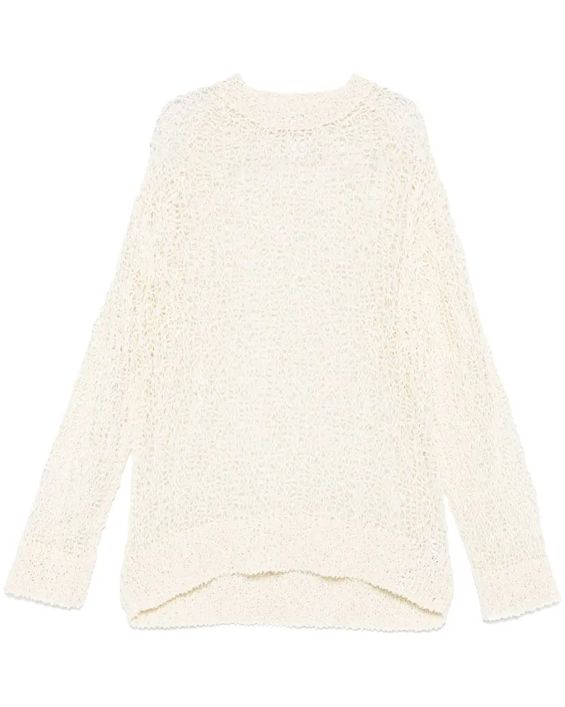 Jil Sander Pullover mit Lochstrickmuster - Nude Nude