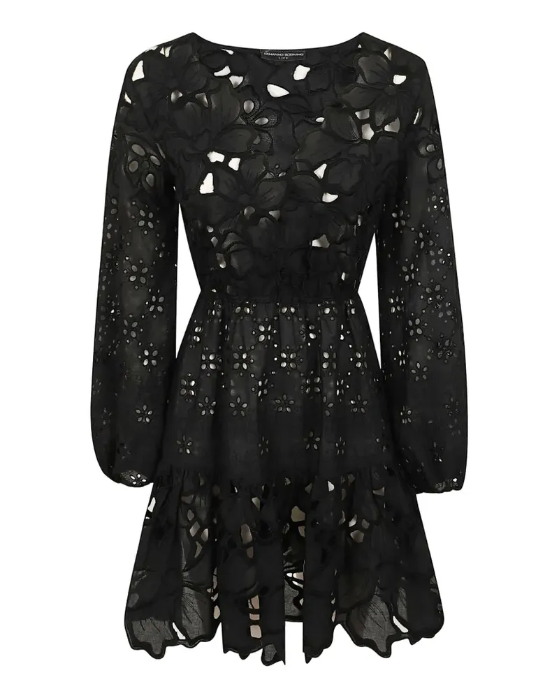 Ermanno Scervino broderie-anglaise tiered dress - Schwarz Schwarz