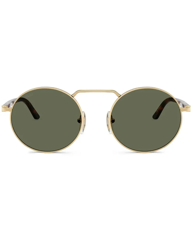 Persol Sonnenbrille mit rundem Gestell - Gold Gold