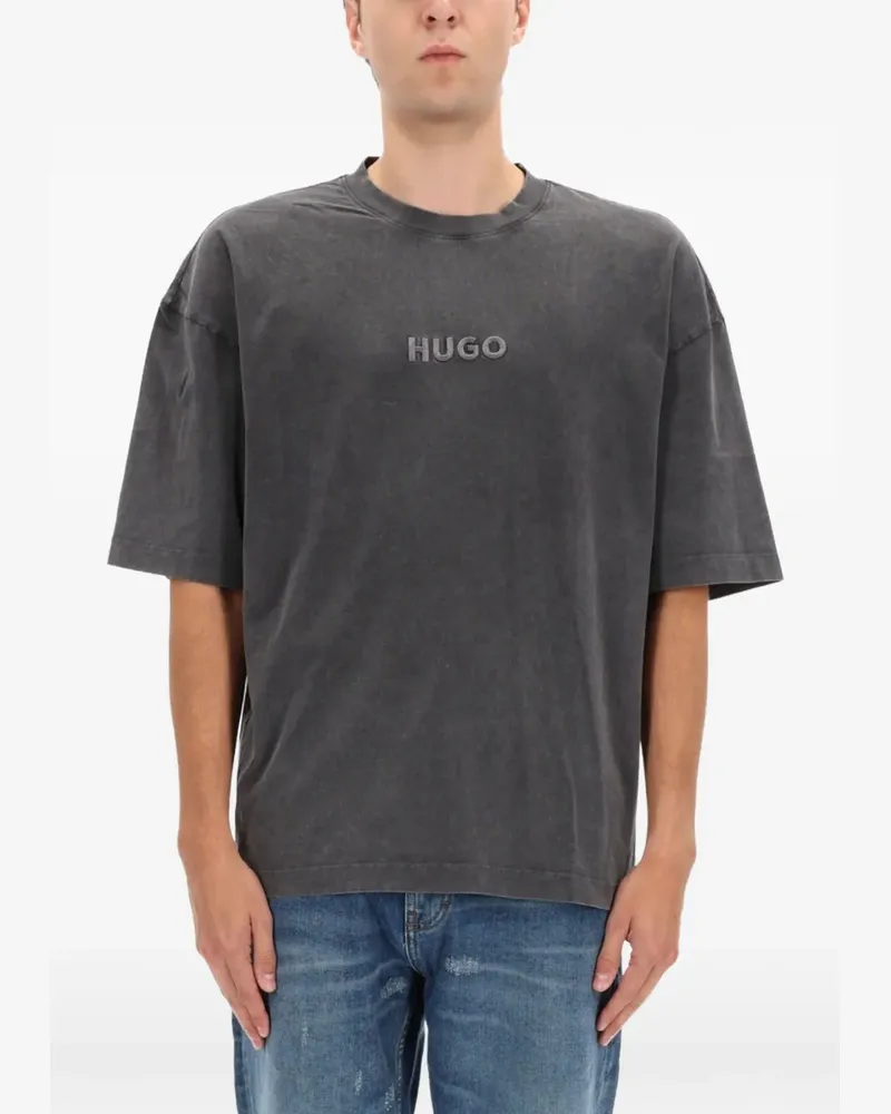 HUGO BOSS T-Shirt mit Logo-Detail - Grau Grau