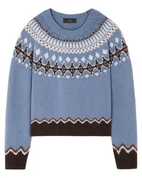 Alanui Sweet Winter Schurwollpullover Blau