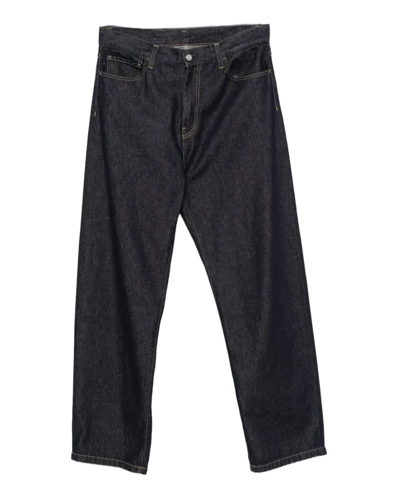 Moncler straight-leg logo-patch jeans - Blau Blau
