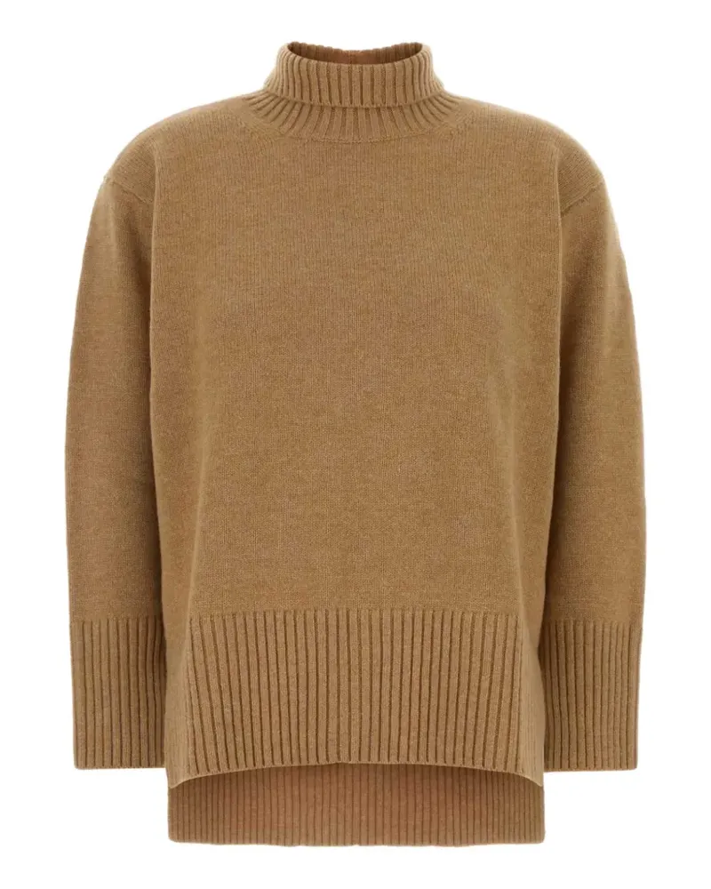 Calvin Klein ribbed-knit high-low sweater - Braun Braun