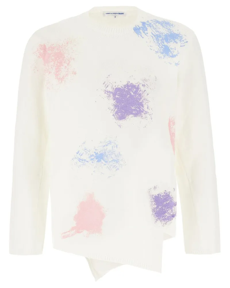 Comme des Garçons Pullover mit Graffiti-Effekt - Weiß Weiß