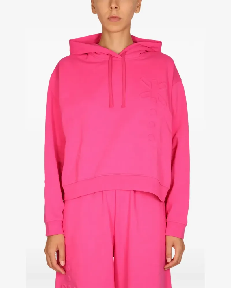 McQ embossed hooded sweatshirt - Rosa Rosa