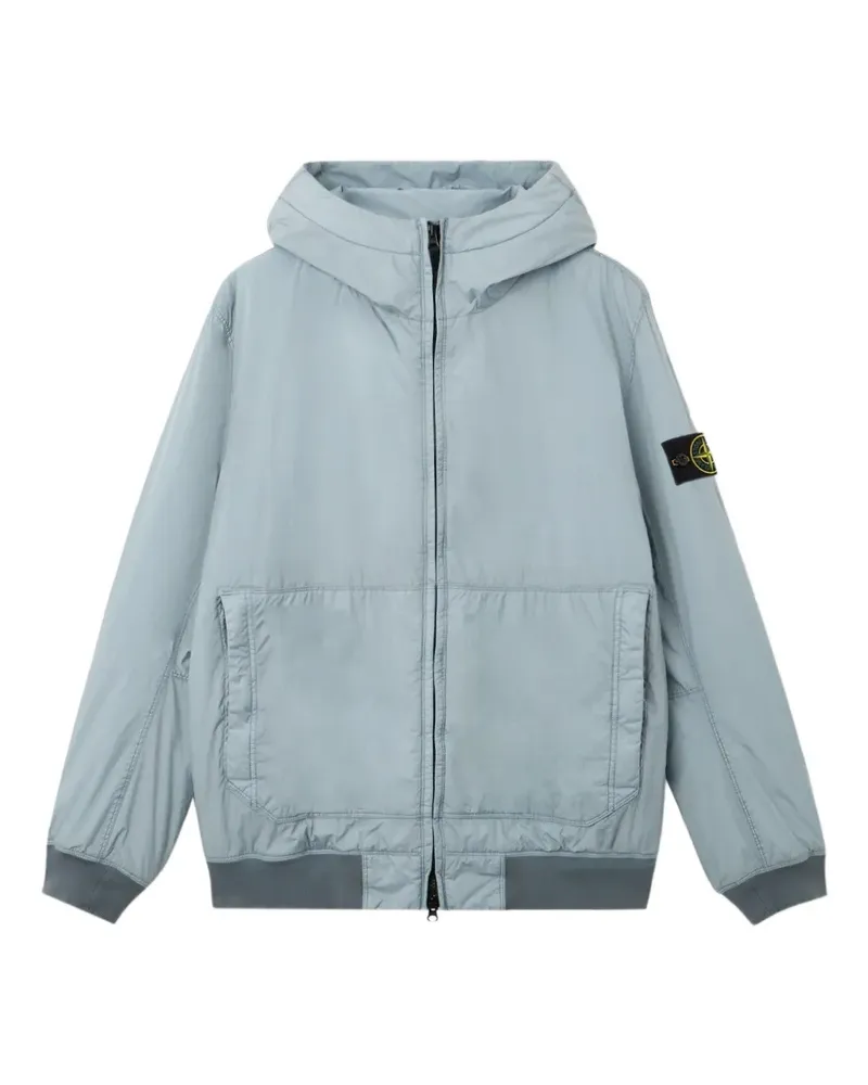 Stone Island Kapuzenjacke mit Logo-Patch - Grau Grau