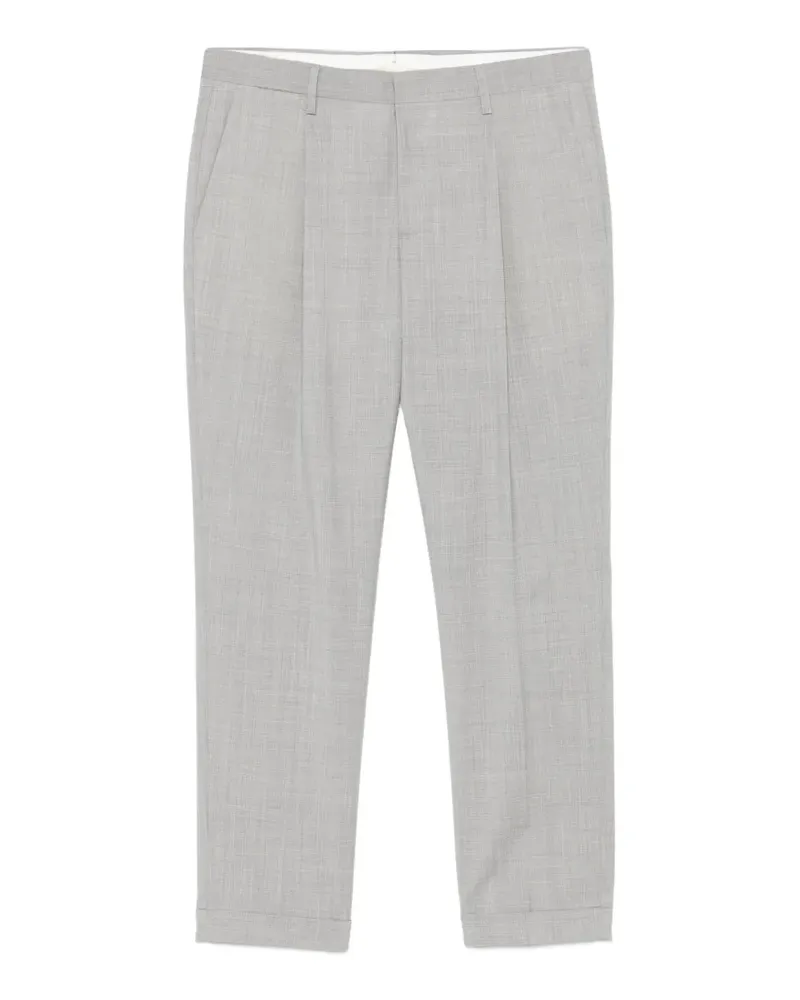 Briglia 1949 pleated crosshatch-texture trousers - Grau Grau