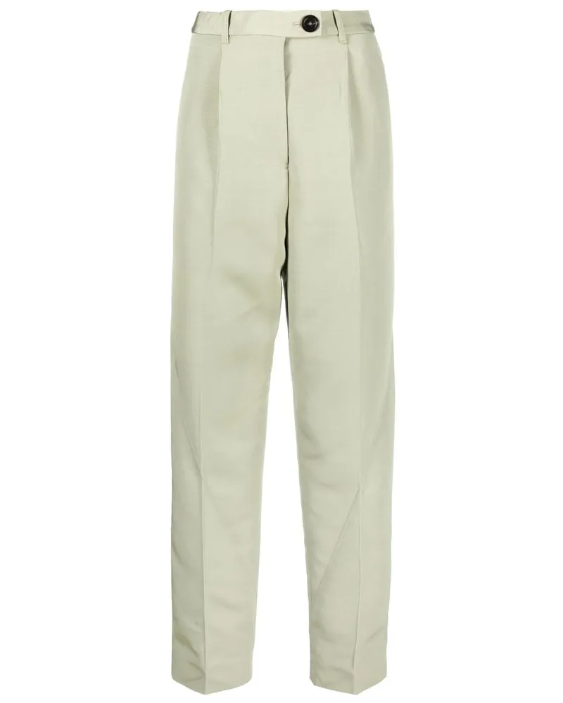 Peter Do High-Waist-Hose mit geradem Bein - Grün Grün