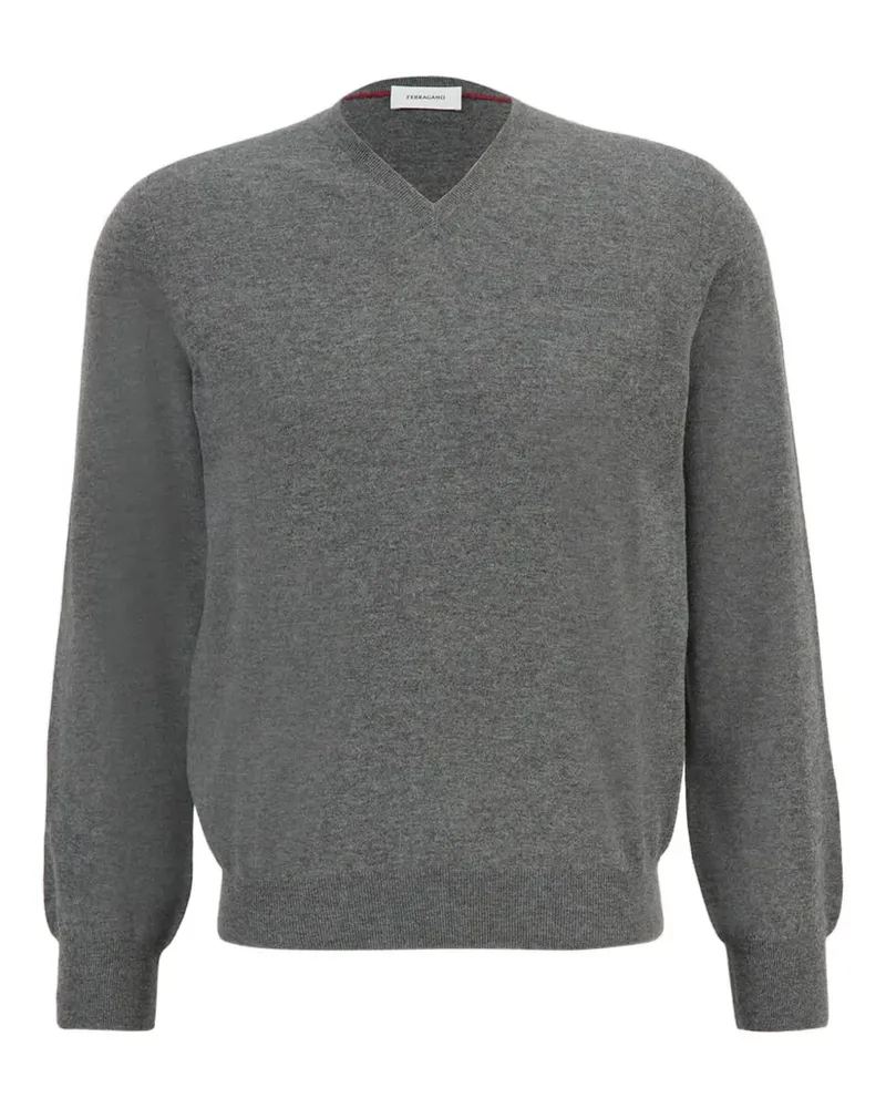 Ferragamo V-neck wool sweater - Grau Grau