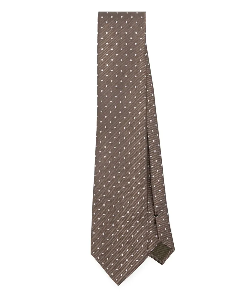 Tom Ford Krawatte mit Polka Dots Nude