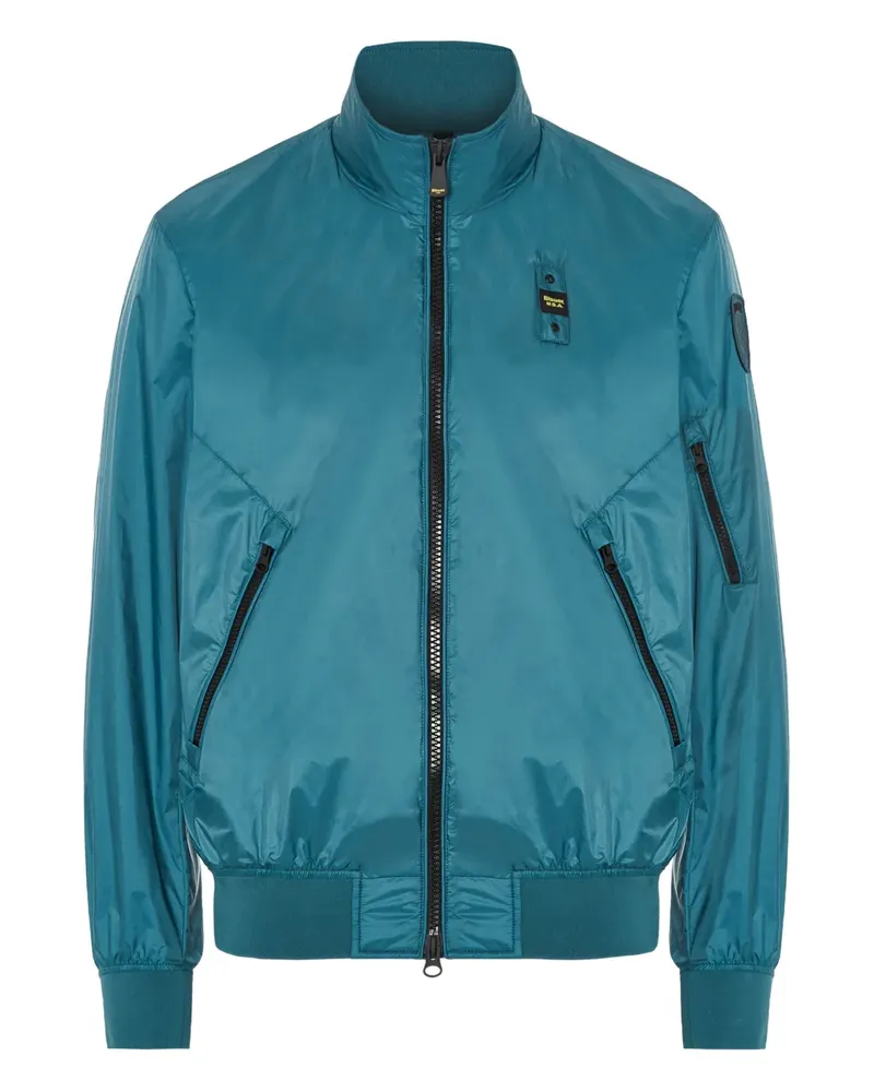 Blauer Klassische Bomberjacke Blau