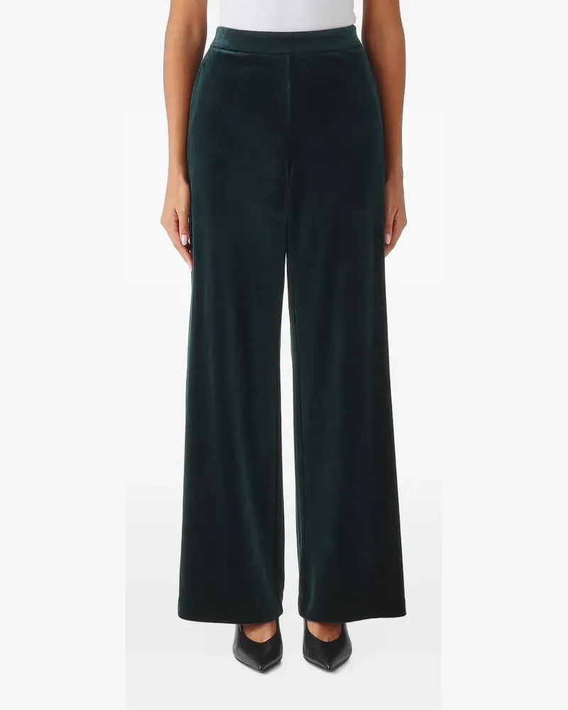 NENETTE Hercules velvet palazzo pants - Grün Grün