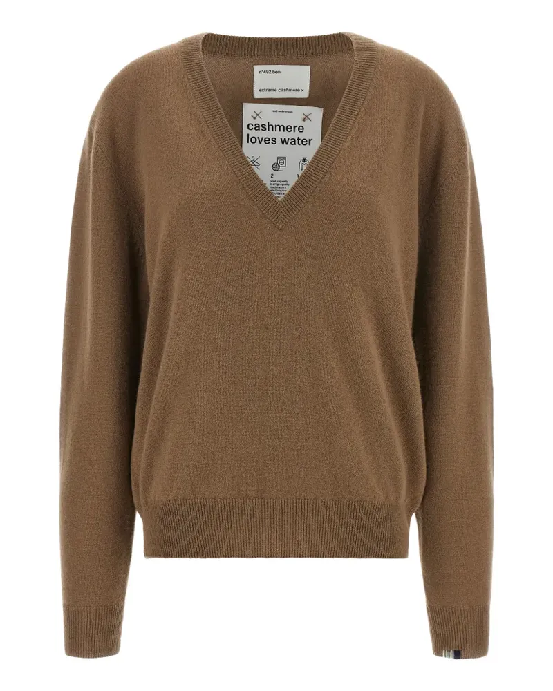 extreme cashmere Nº 492 Ben Pullover mit V-Ausschnitt - Braun Braun