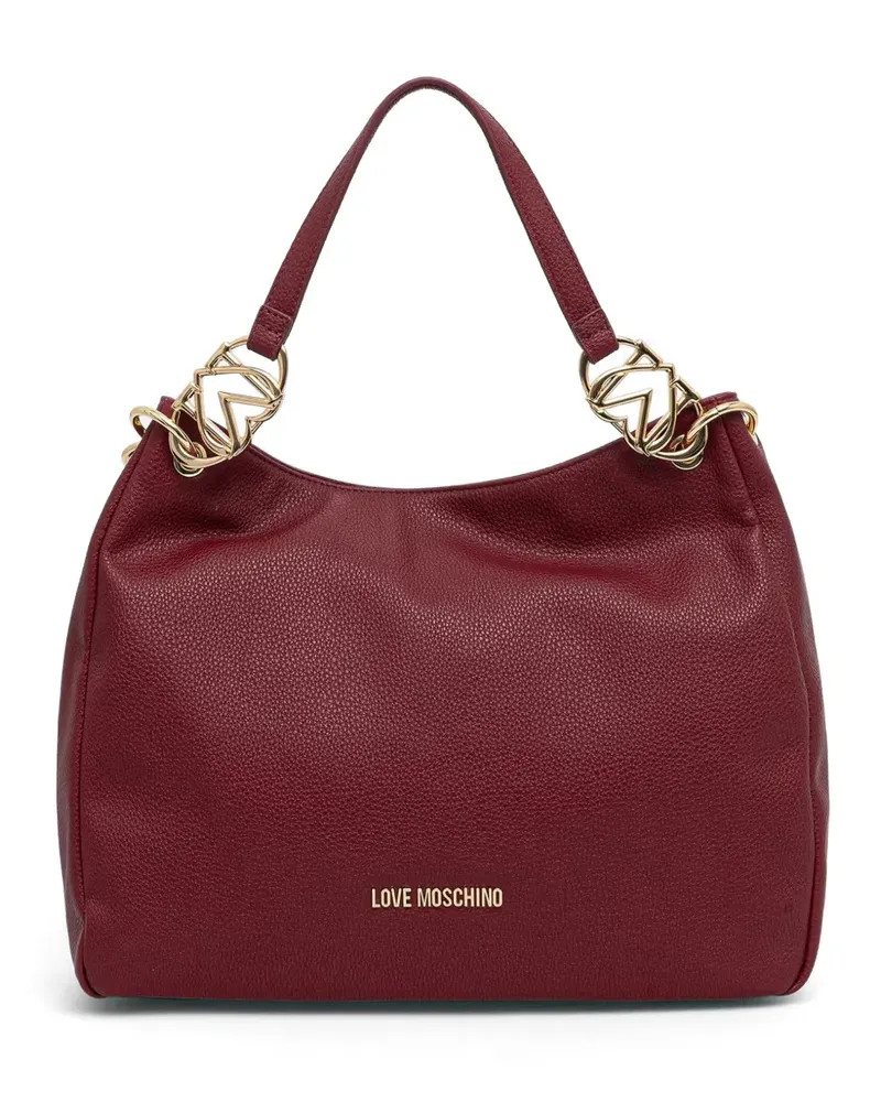 Moschino logo-plaque tote bag - Rot Rot