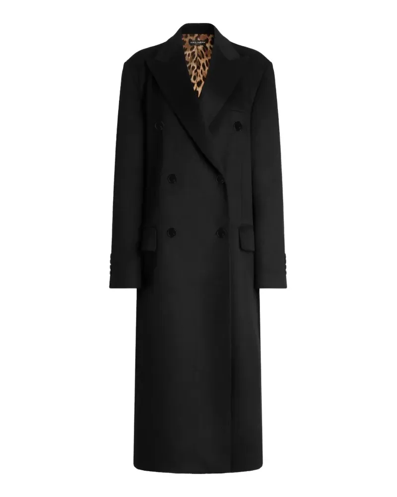Dolce & Gabbana Doppelreihiger Kaschmirmantel - Schwarz Schwarz