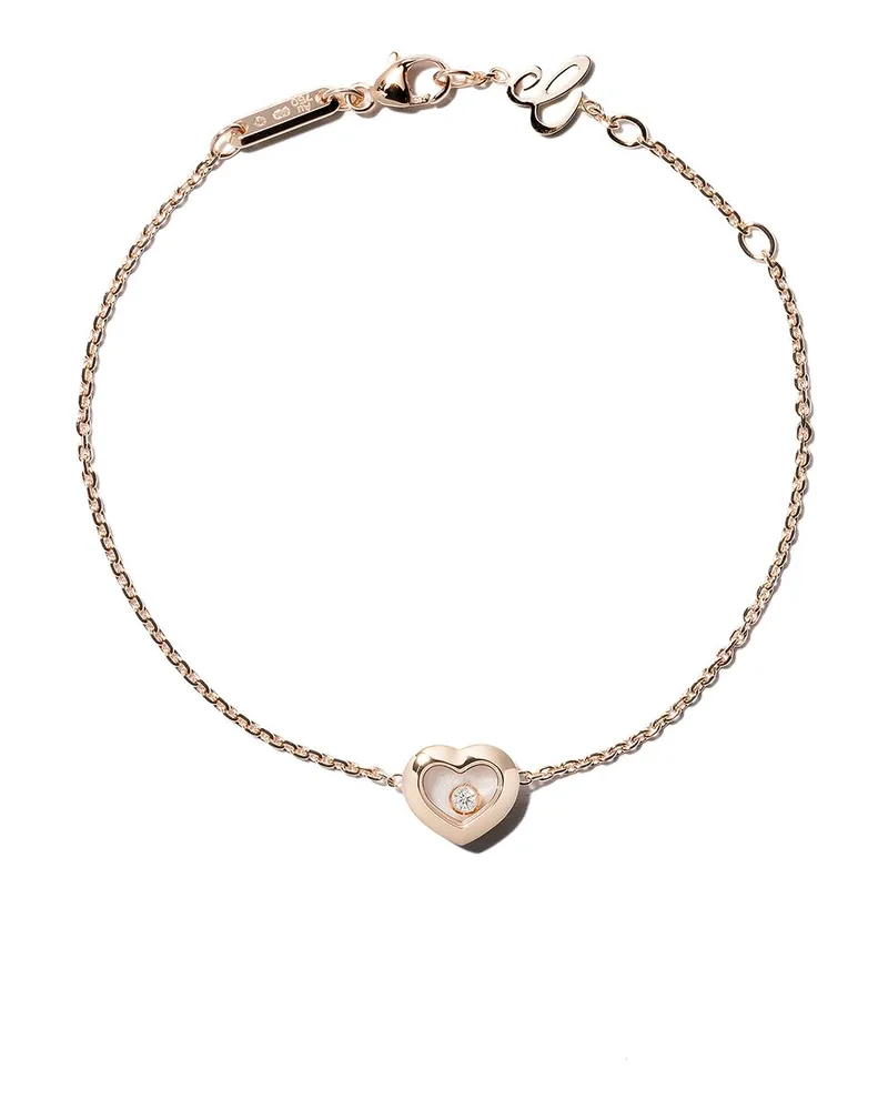 Chopard 18kt 'Happy Diamonds Icons' Rotgoldarmband mit einem Diamanten - Rosa Rosa