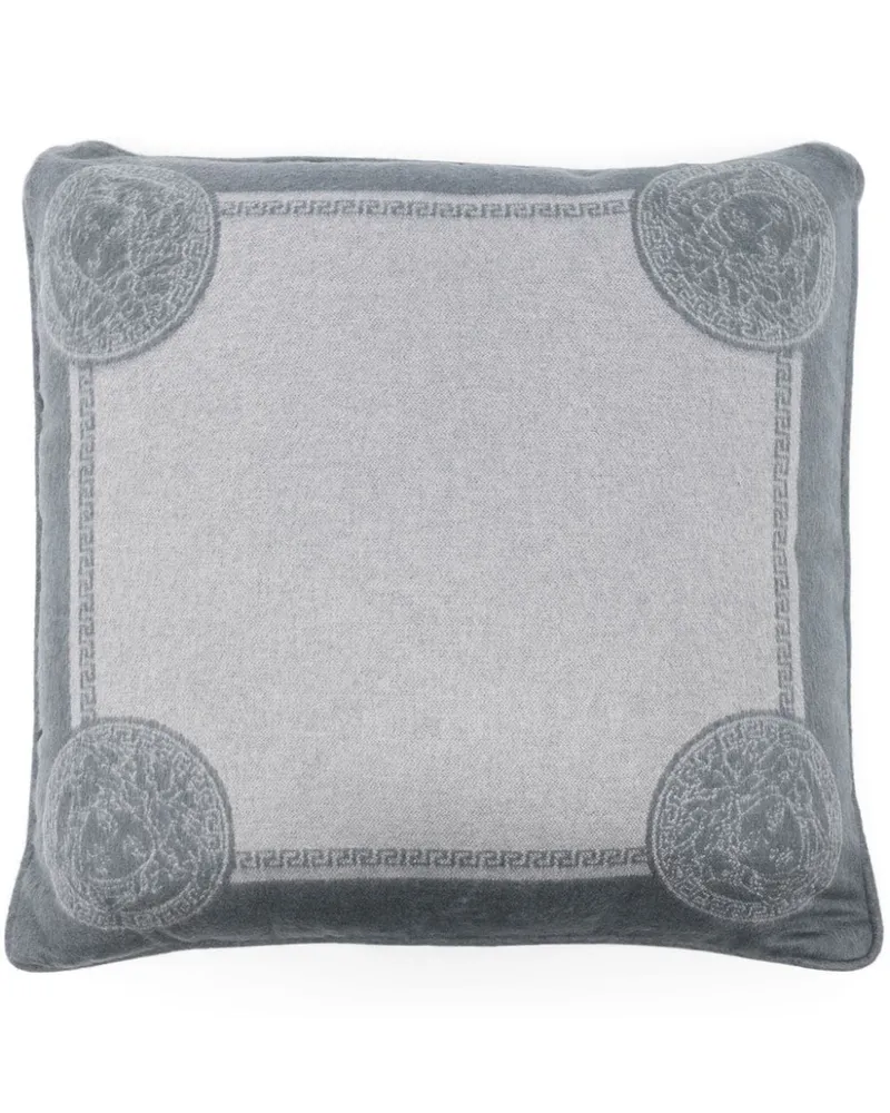 Versace Icon Kissen aus Kaschmir-Seide (60cm x 60cm) - Grau Grau