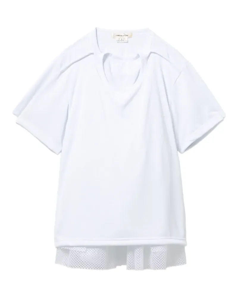 Comme des Garçons T-Shirt im Layering-Look - Weiß Weiß