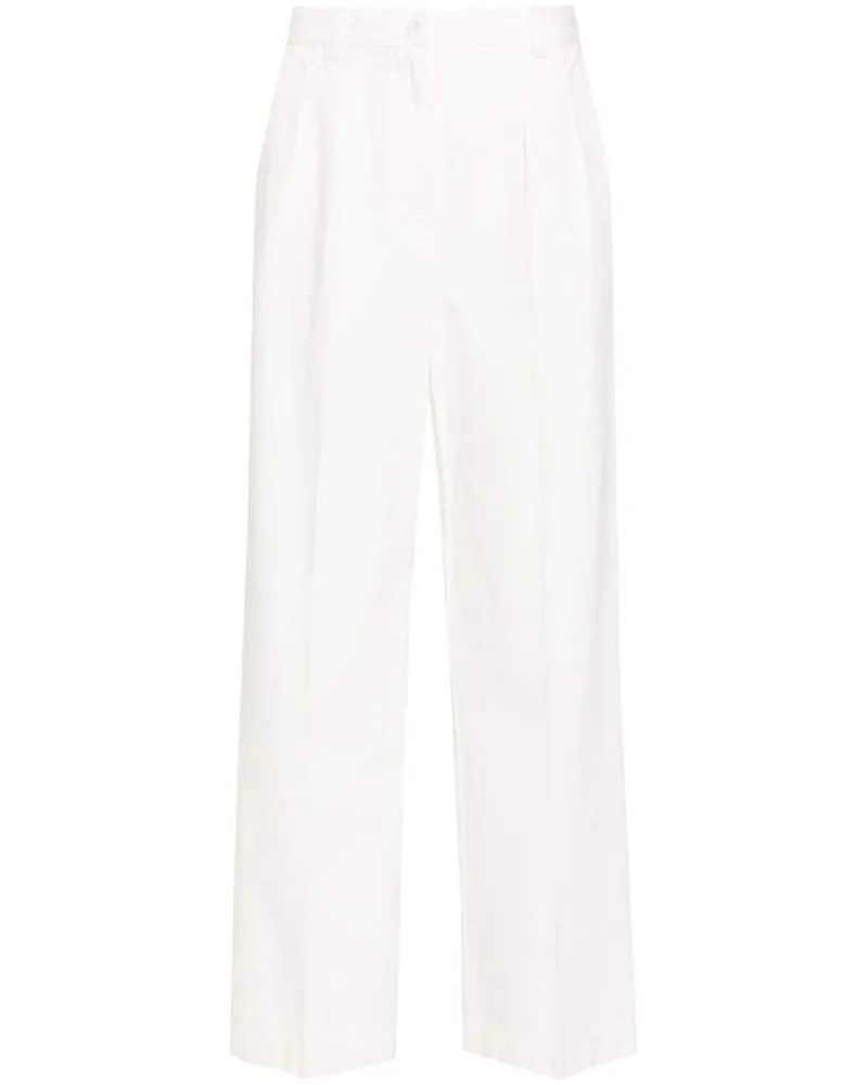 A.P.C. Weite High-Waist-Hose - Weiß Weiß