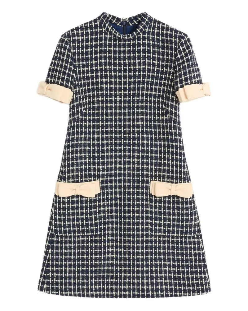 Valentino Garavani Minikleid aus Bouclé - Blau Blau