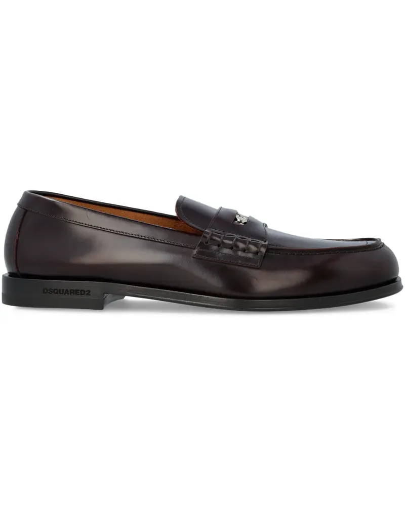 Dsquared2 Penny-Loafer aus Leder - Rot Rot