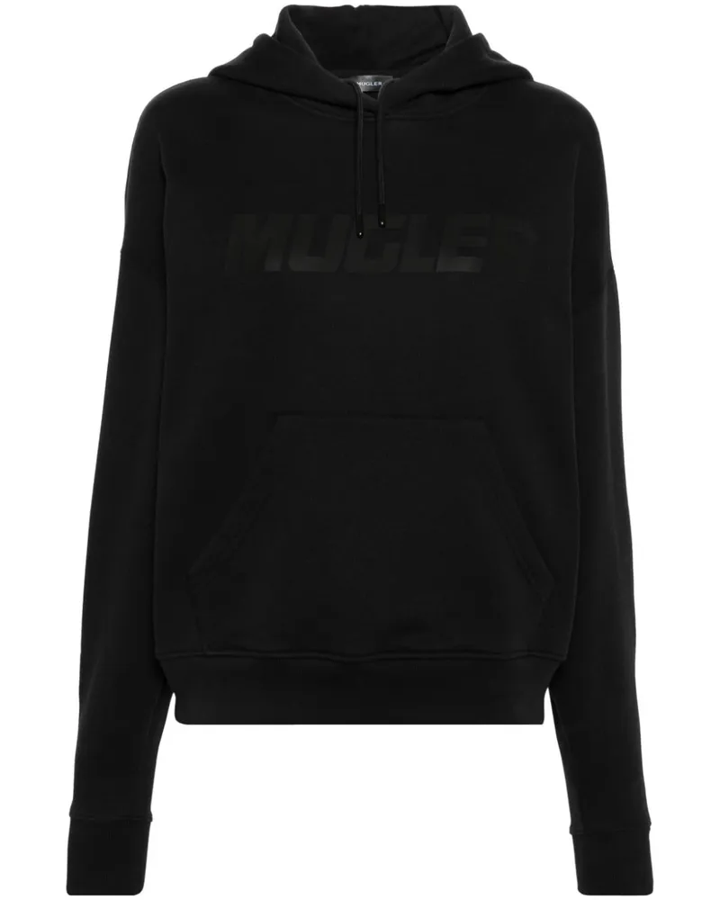 Thierry Mugler Hoodie mit Logo - Schwarz Schwarz