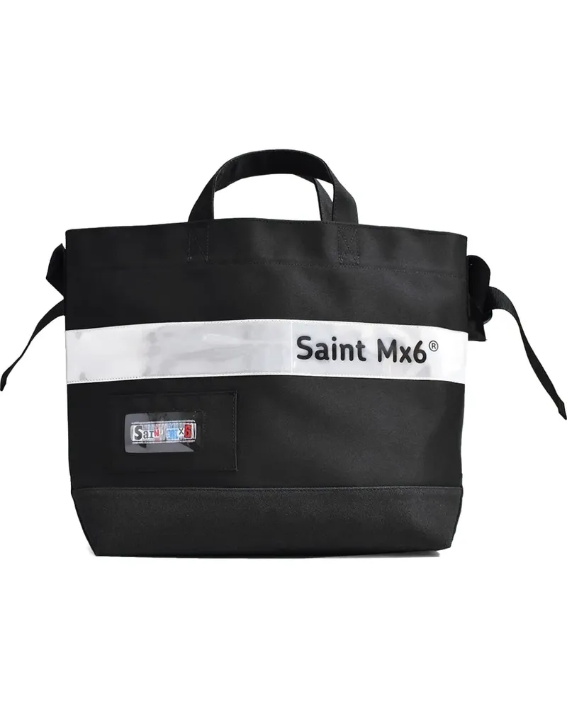 SAINT MXXXXXX Shopper mit Logo-Streifen - Schwarz Schwarz