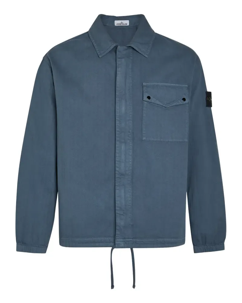 Stone Island Hemd mit Logo-Patch - Blau Blau