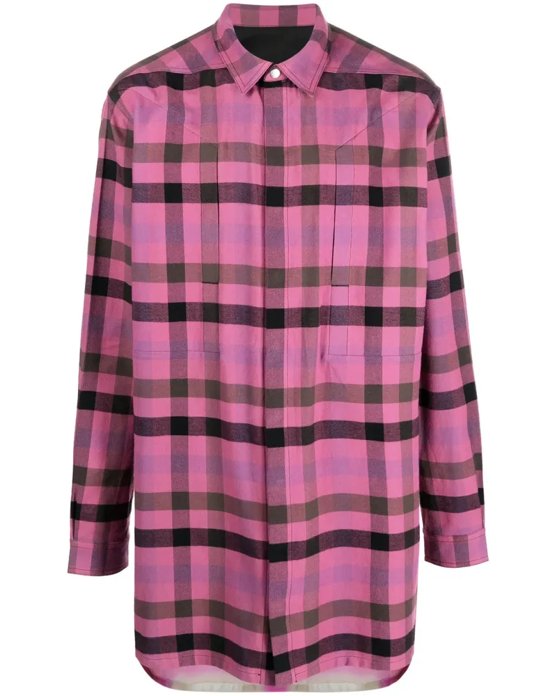 Rick Owens Hemd mit Karomuster - Rosa Rosa