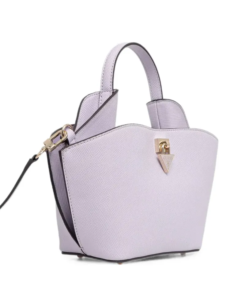 Guess Patsie Tote Bag mit Logo-Schild - Violett Violett