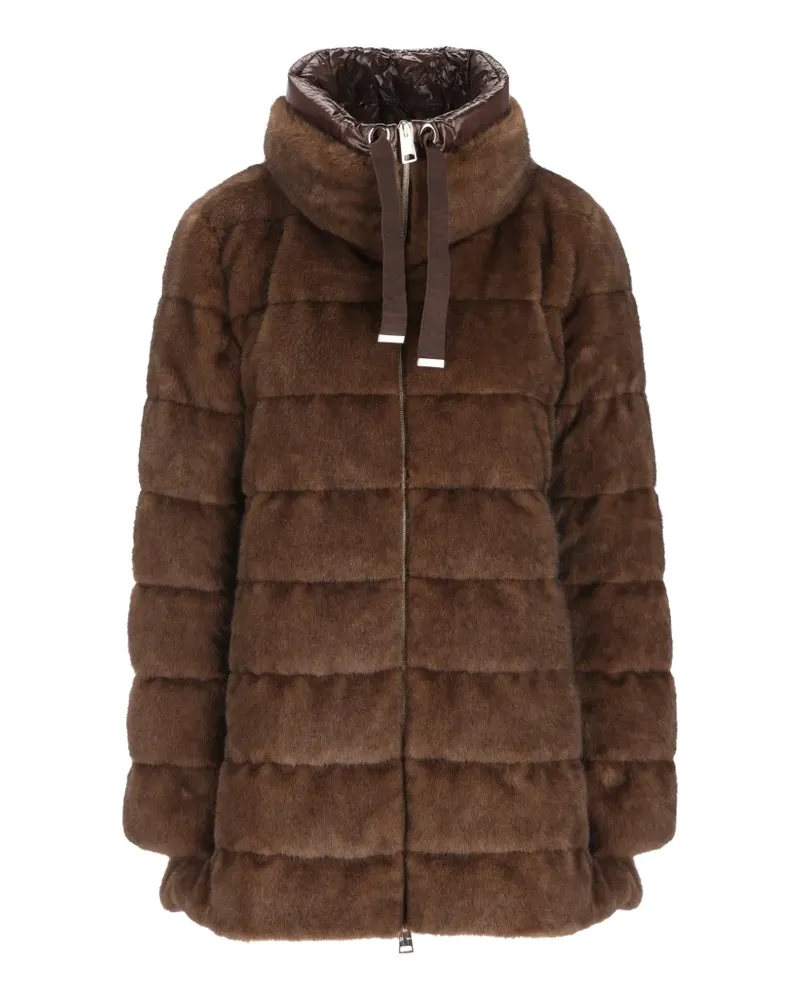 Herno quilted faux-fur coat - Braun Braun