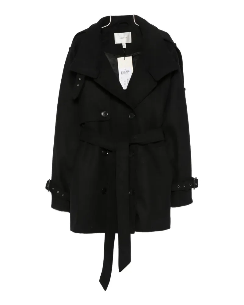 Gestuz Gzavic double-breasted belted coat - Schwarz Schwarz