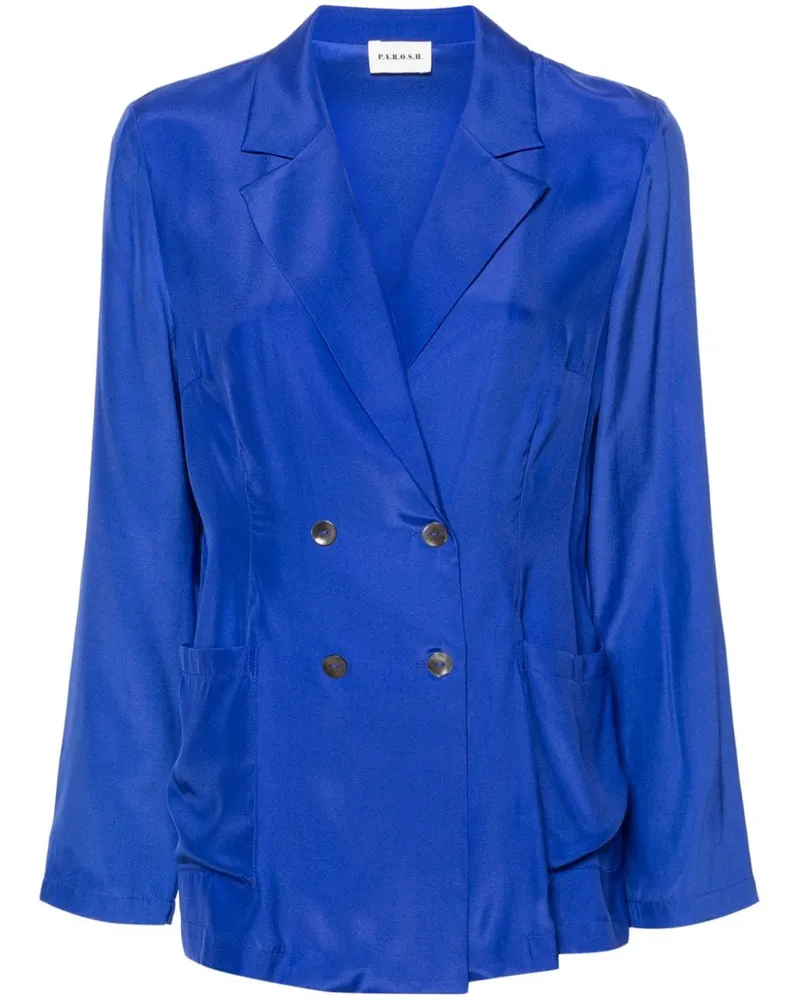 P.A.R.O.S.H. P.A.R.O H. Sofia Satinblazer Blau