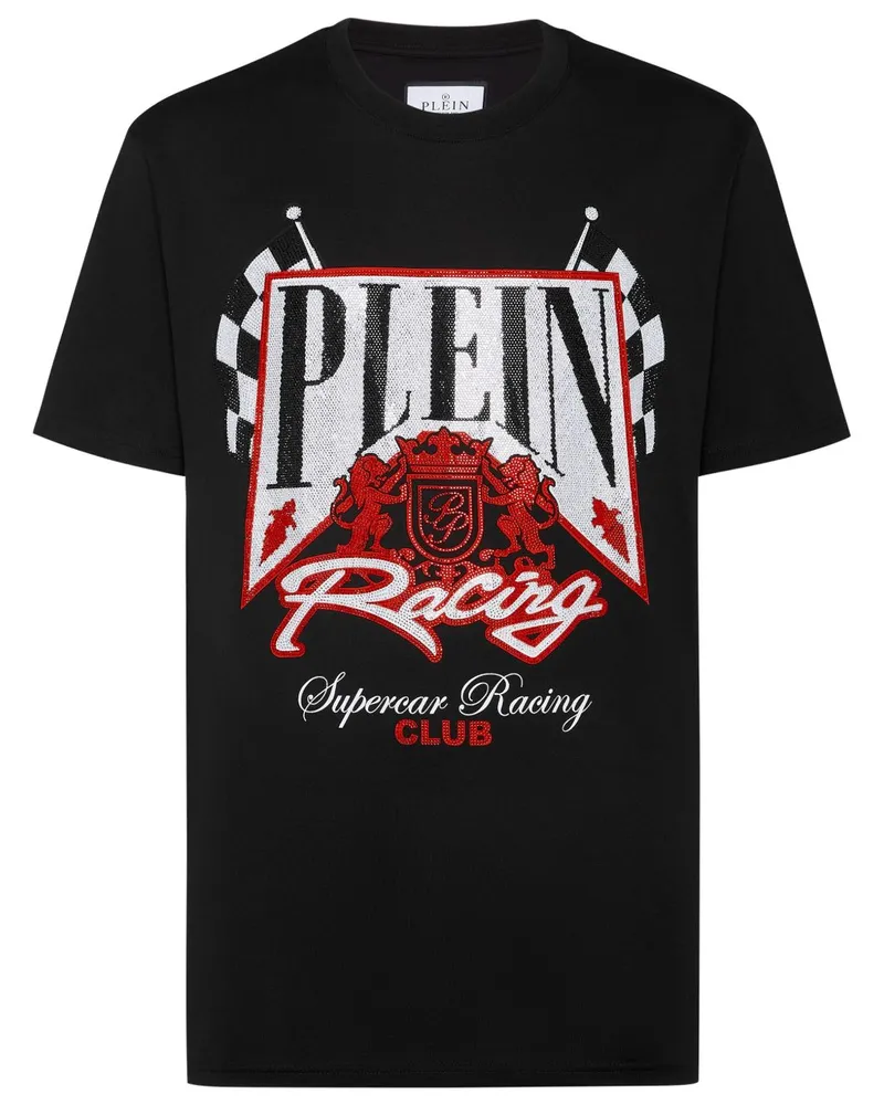 Philipp Plein Strass Racing Club T-Shirt - Schwarz Schwarz