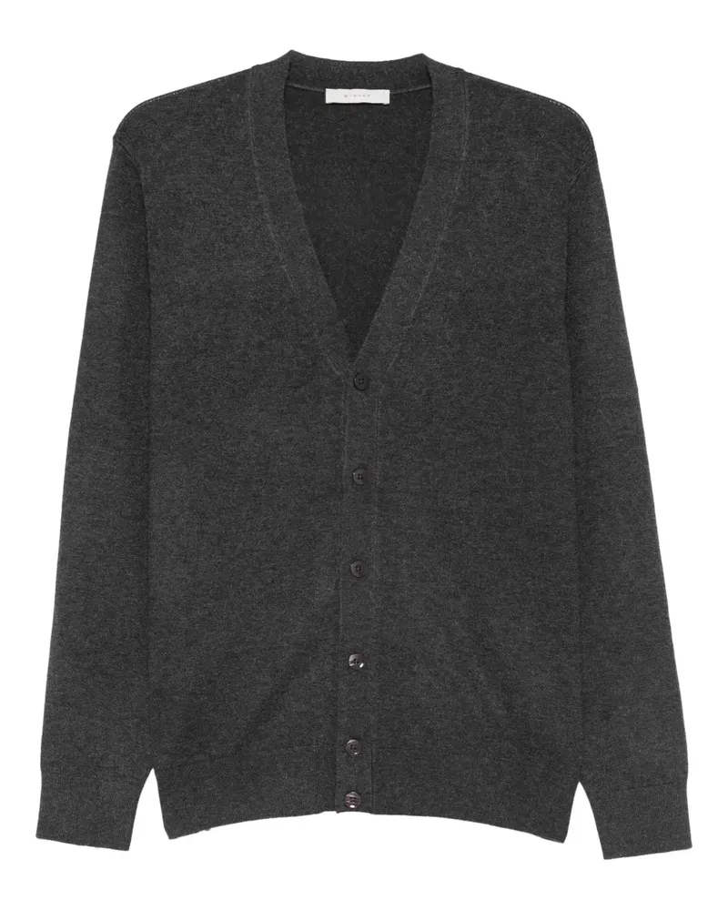 Diktat V-neck cardigan - Grau Grau