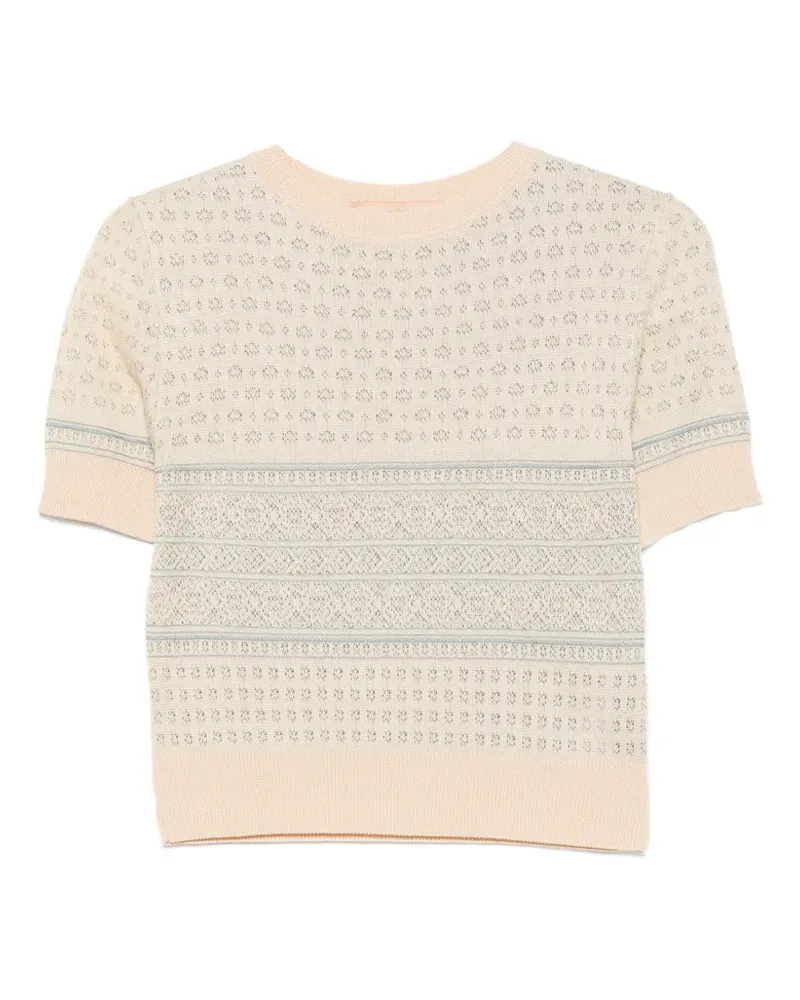 Ermanno Scervino crew neck short-sleeve top - Nude Nude