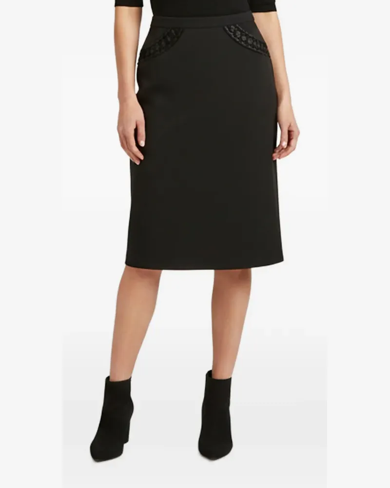 Elie Saab Verzierter Bleistiftrock - Schwarz Schwarz