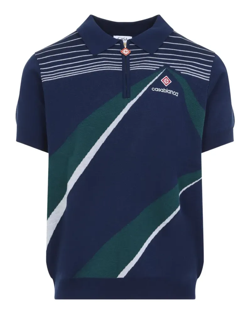 Casablanca Paris Poloshirt mit Logo - Blau Blau