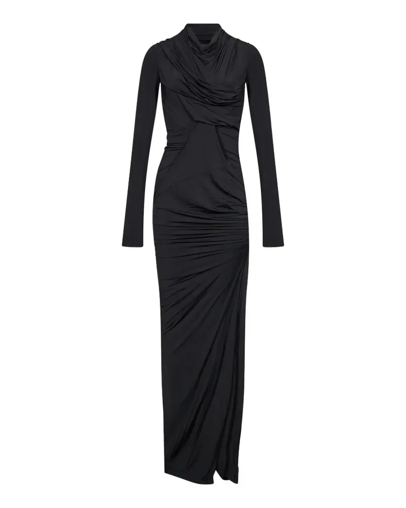 Entire Studios Encase ruched long-sleeve maxi dress - Schwarz Schwarz