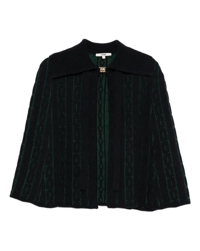 Maje Cardigan mit Zopfmuster - Blau Blau