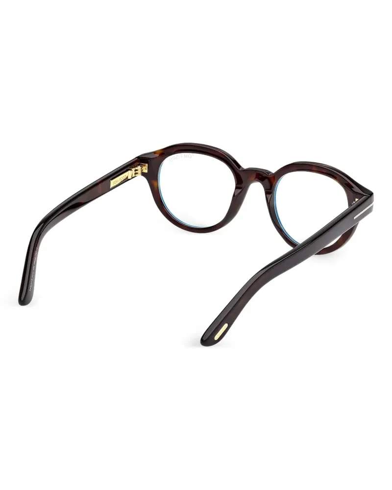 Tom Ford Brille aus Acetat mit rundem Gestell - Braun Braun
