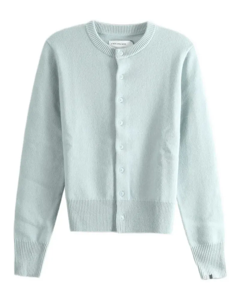 extreme cashmere N°435 Little Lamb button-up ribbed-trim cardigan - Blau Blau