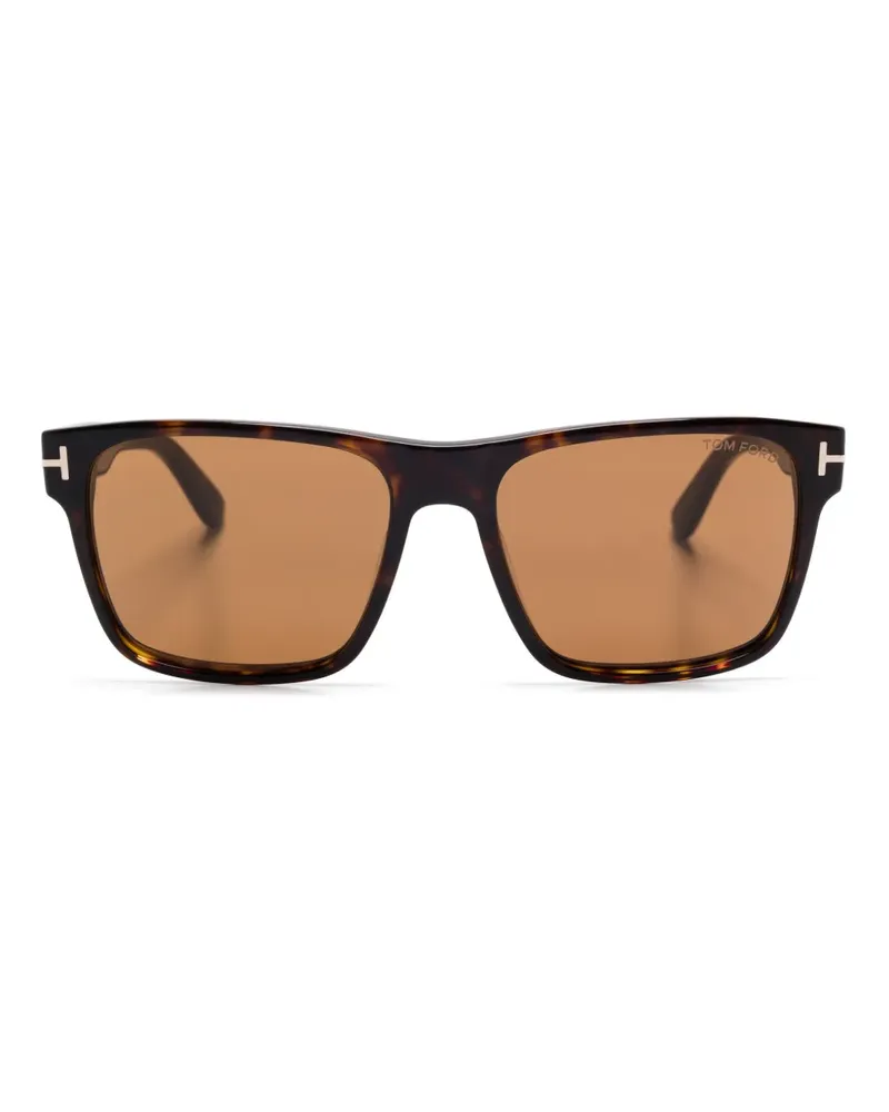 Tom Ford Sonnenbrille mit eckigem Gestell - Braun Braun