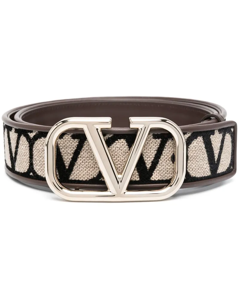 Valentino Garavani Toile Iconographe Gürtel 40mm - Schwarz Schwarz
