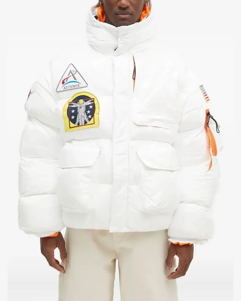Alpha Industries patch-appliqué padded jacket - Weiß Weiß
