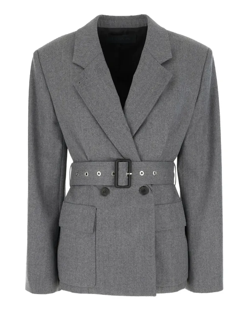 Lanvin belted double-breasted jacket - Grau Grau
