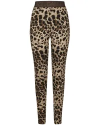 Dolce & Gabbana Leggings mit Logo-Bund Nude